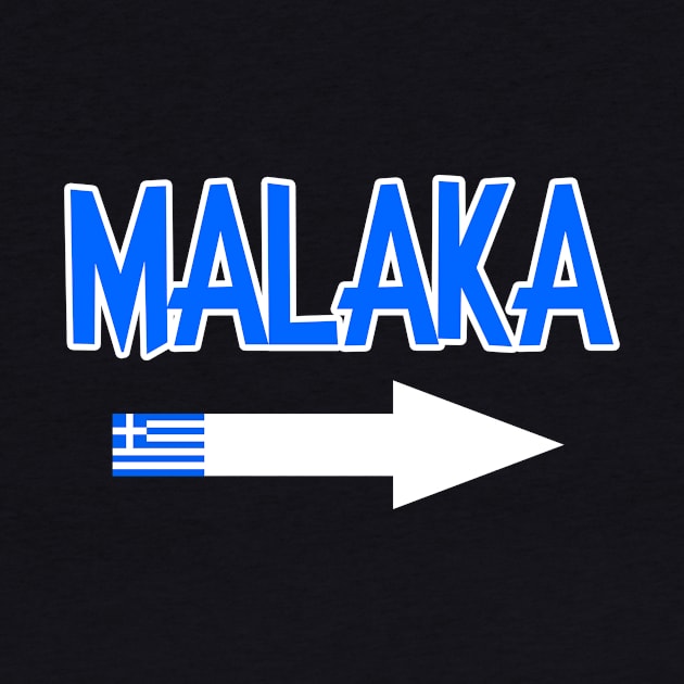 Malaka. Funny Greek Flag. by Jakavonis